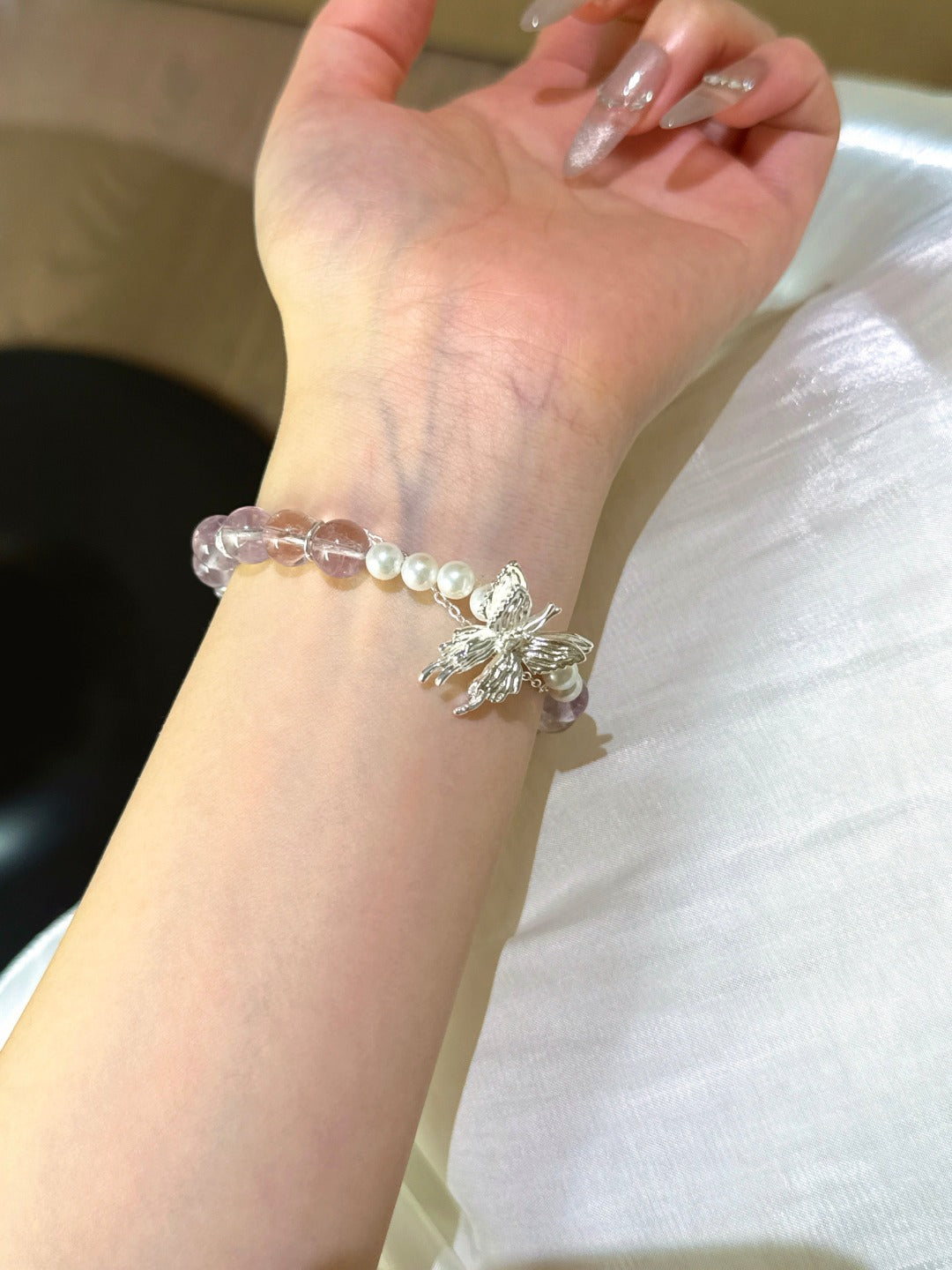▫️▪️ Amethyst bead bracelet